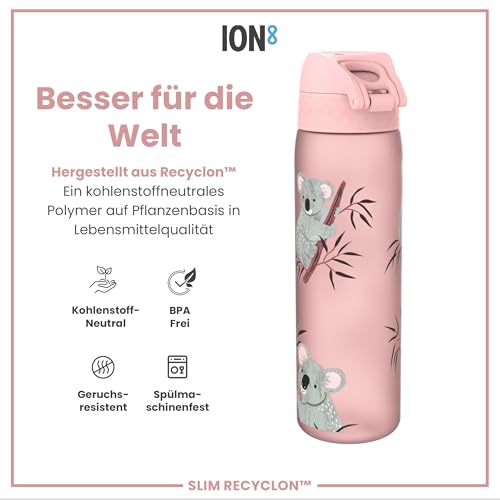 Ion8 Trinkflasche 500 ml, Auslaufsicher und BPA-frei