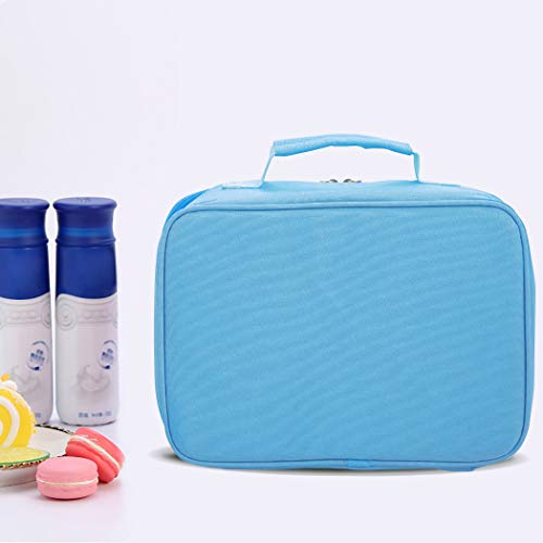 Aoutacc BLUE STAR Handheld Lunch Box, Reusable Insulated Flip Sequins Lunch Tote Bag, Handheld Box Roomy Carry Bag Lunchbox Gifts For Women,Glittering Shining Travel Meal Tote Kit thumb #2