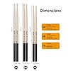 Drumsticks for Drums, American Hard Maple Drumsticks, Drumsticks with ANTI-SLIP Handle, Drum Stick for Electronic Drums Set, Drum Prastic Pad, Professional Drumsticks (1 Pair, 5B) #1