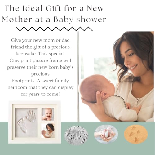 Generic 3D Baby Handprint And Footprint Photo Frame | Fingerprint Picture Frame, White | Baby Keepsake Box thumb #7