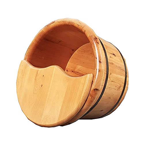Spa de Pies Barril de Madera Natural para Masaje y Baño