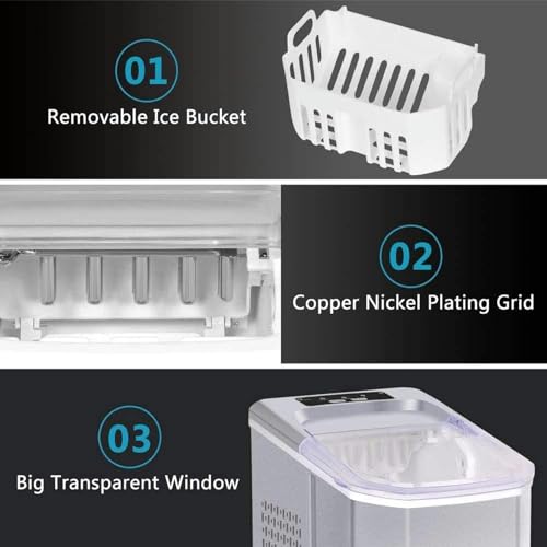 Máquina de Hielo Portátil para Encimera miniatura 3