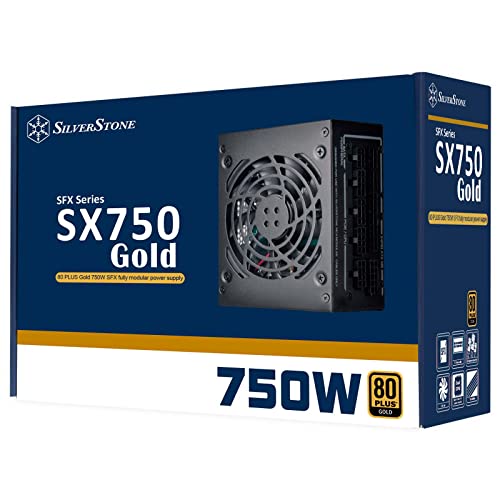 Image of Silverstone Technology SX750 Gold 80 Plus Gold 750W SFX Fully Modular Power Supply SX750-G