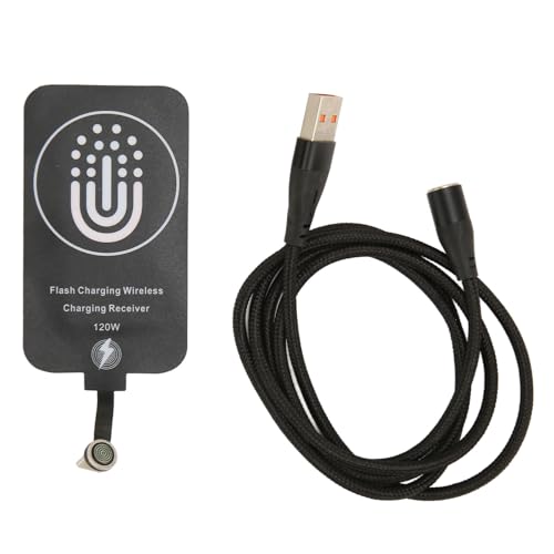 120W Type C Magnetic Wireless Charging Receiver for Galaxy A51 A40 A20E, 10W Wireless Charging Patch Magnetic Dual Purpose Back Sticker.