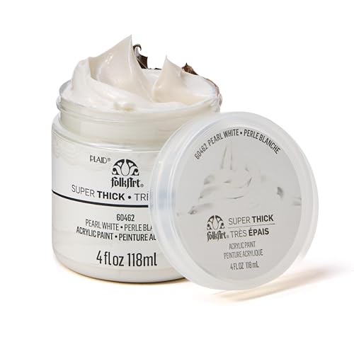 FolkArt Super Thick Acrylic Paint with a Textured Finish, Pearl