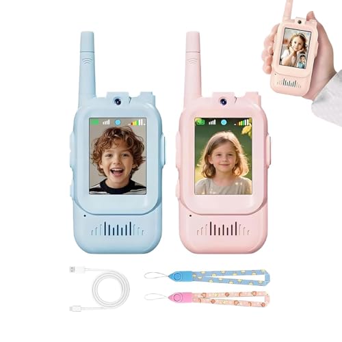 Rrlihjgu Walkie Talkies Recargables para Niños | Juguete Portátil De Largo Alcance para Exterior,Walkie Talkies Recargables De Largo Alcance | para Juegos Familiares Navidad Cumpleaños para Niños