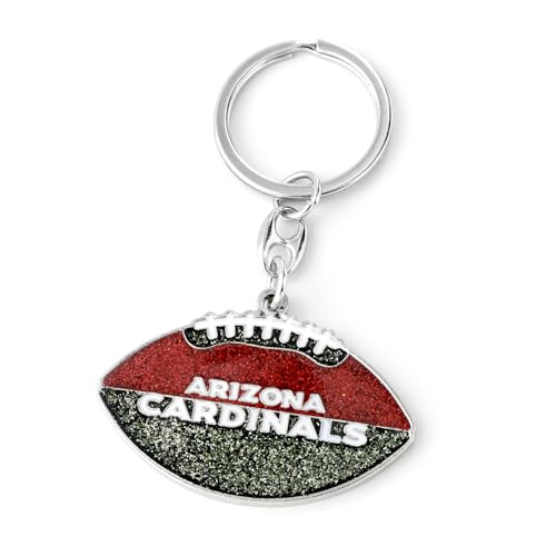 aminco NFL Arizona Cardinals Glitter Football Keychain