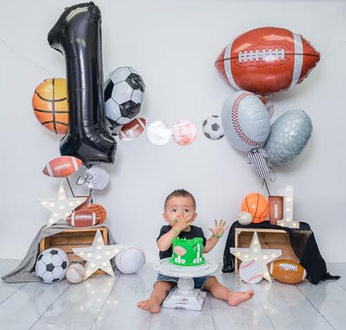 Image of Black Number 3 Balloon 40 Inch, 3rd Birthday Celebration Supplies Women Men, 3 Balloon for Theme Party