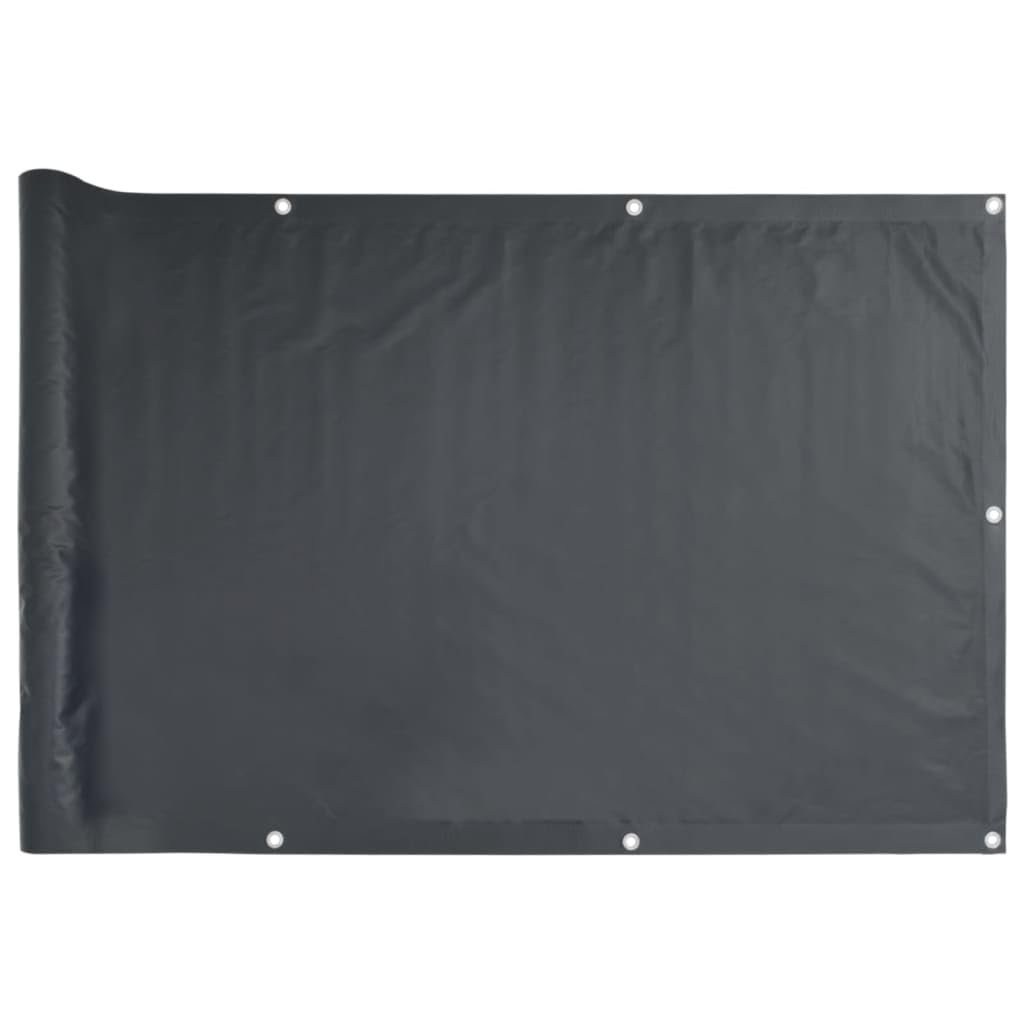Parawan balkonowy antracyt 120x500 cm tkanina Oxford