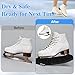 4-PCS Ice Skate Blade Covers with Thickened Widened Bottom, 2 IN Wide Cut-Resistant Nylon and Double-Layer Polar Fleece Blades Guards for Hockey Skates & Figure Skates & Ice Skates & Speed Skates,L