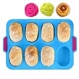 KeepingcooX Mini Baguette Baking Tray, 11 x 9.5 In, Non-stick Perforated Pan - Bread Crisping Tray, Loaf Baking Mould, French-bread, Breadstick and Bread Rolls with Delicious Crispy Crusts, Green