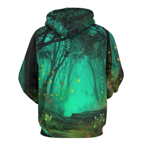 Sweat à capuche imprimé en 3D avec poches pull manches longues confortable - 4