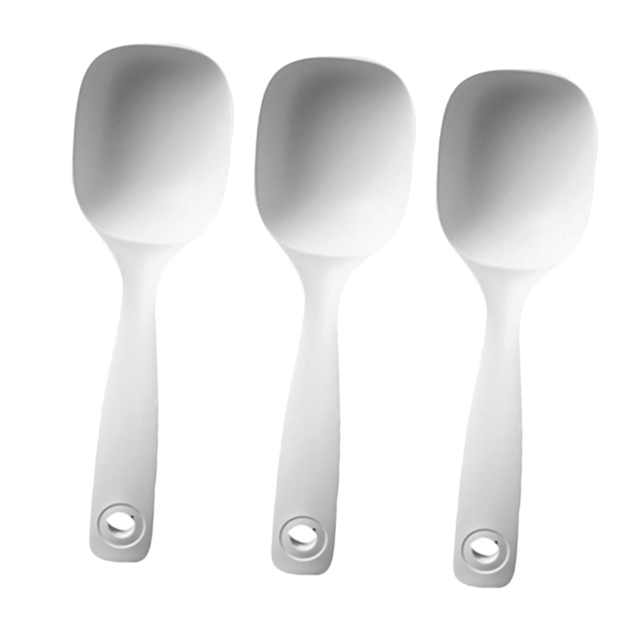 Alipis 15 Pz cucchiaio cucina cucine maniglione kitchen farinata Cuociriso mestolo per il porridge mestolo da minestra domestico da ristorante mestoli per servire pp bianca