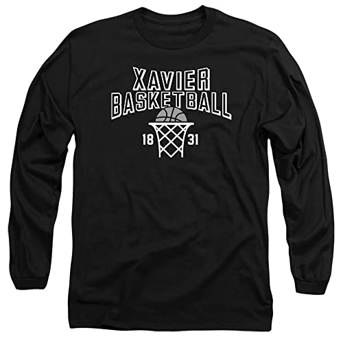 Xavier University Official Basketball Year Unisex Adult Long-Sleeve T Shirt,Black,