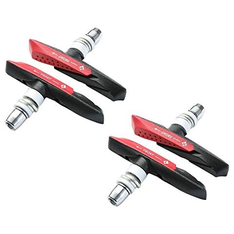 Icreopro 2 Pairs V-Brake Brake Pads of 72mm for bicycles, perfectly suitable for Shimano, SRAM, Tektro, Avid and XLC UVM. High-performance V Brake Blocks Cover