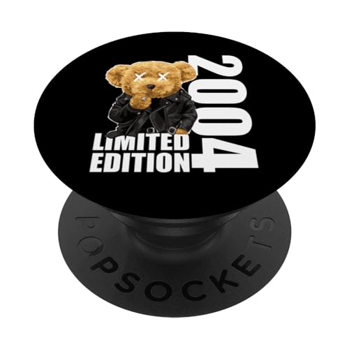 Edición limitada 2004 Oso Cumpleaños 2004 Vintage 2004 PopSockets PopGrip Intercambiable