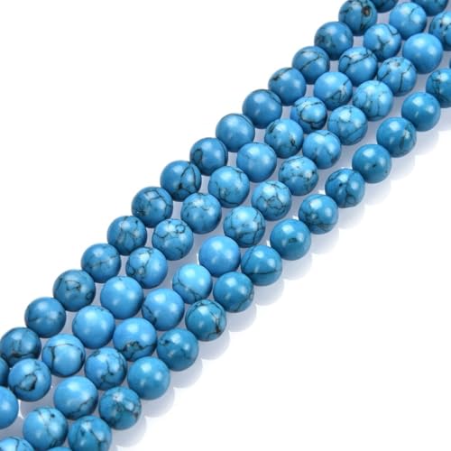 Image of 45pcs Adabele Natural Turquoise Blue Howlite Gemstone 8mm Round Beads
