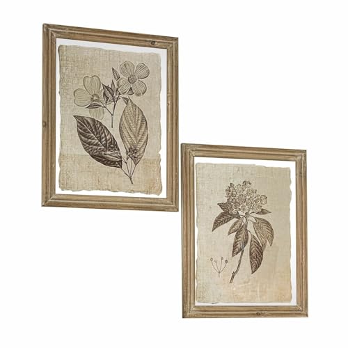 Altezza: ca. 47 cm Loberon Coppia di Quadri Guyra, Beige/Marrone