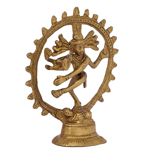 Estatua de Latón Danzante Lord Shiva Natraja 5 Pulgadas miniatura 5