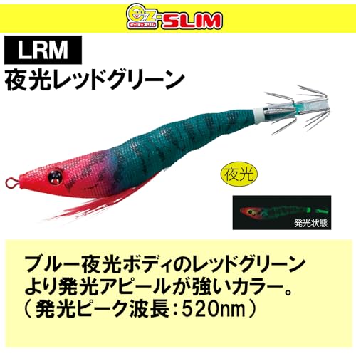 DUEL(デュエル) スッテ EZ-SLIM 布巻 80mm 重量:4g A1626-LRM-夜光レッドグリーン イカメタル ドロッパー 7枚目