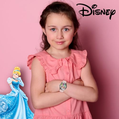 Disney Princess Time Teacher Watch for Kids – Easy Analog Time Learning, Colorful Princess Design, Adjustable Strap