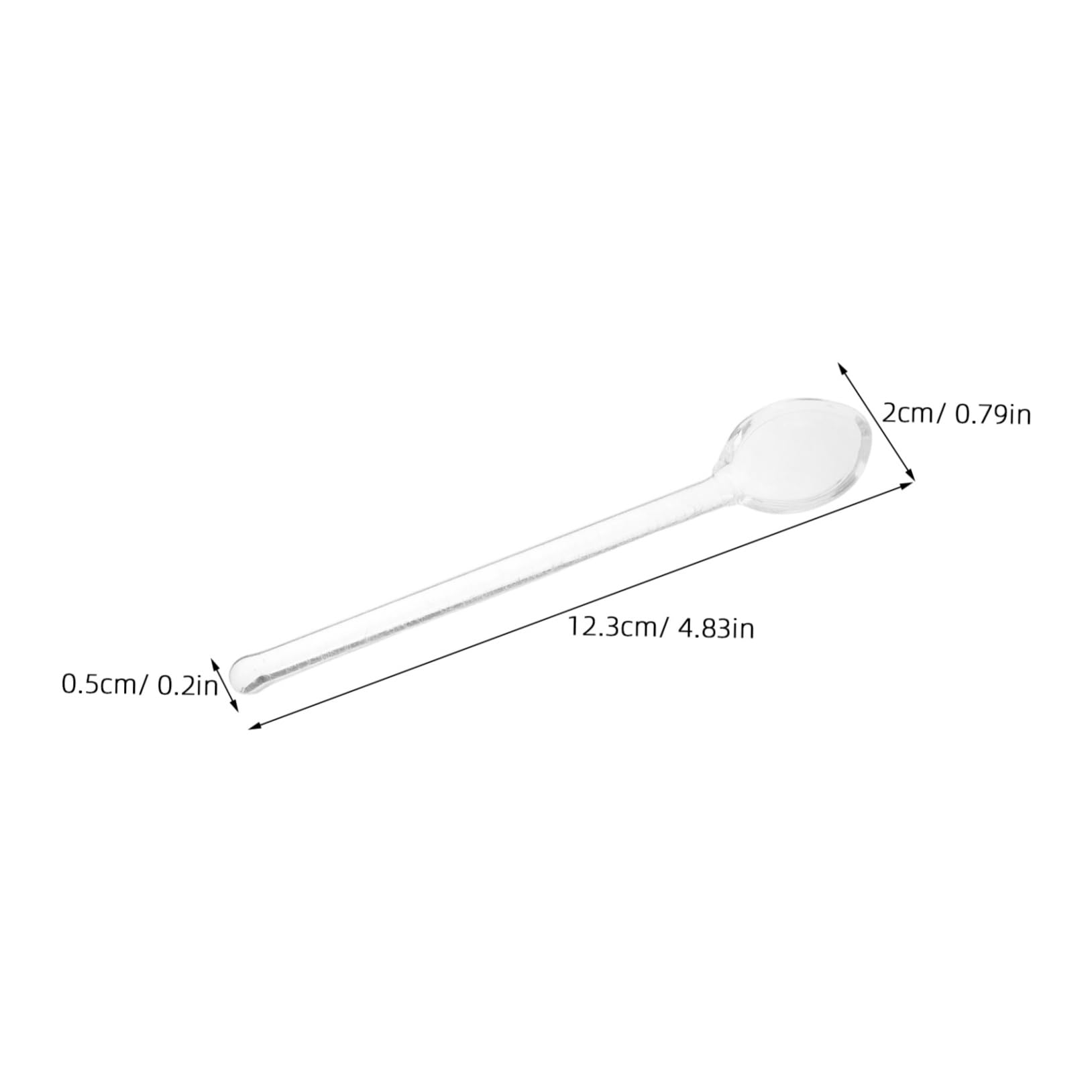 Cabilock 15piezas Cucharas De Vidrio Para Café y Postres Agitadores De Bebidas Resistente Altas Temperaturas Para Hogar y Restaurantes