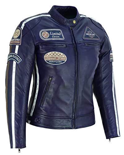 Veste de moto en cuir pour femme BSM idéale pour vos balades