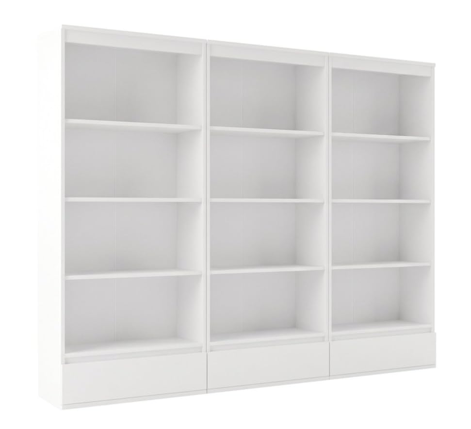 Librería blanca BDW Palermo para solucionar la falta de espacio