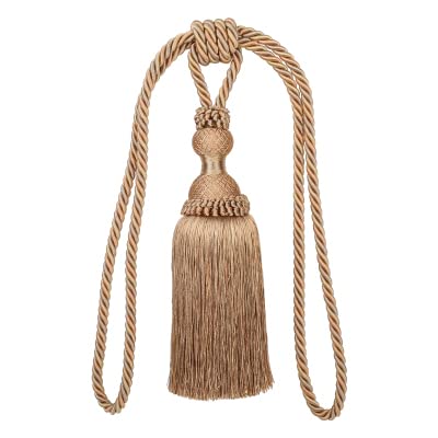 2 pièces Rideau Gland Sangles embrasses Suspendus Lier Cordes Ceinture Boule Boucle Crochet Support Rideau Accessoire Embrasse-Or Jaune