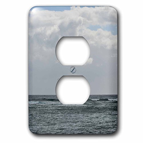 Placa para interruptor Hawaii Ocean multicolor de 3dRose para 2 enchufes 2