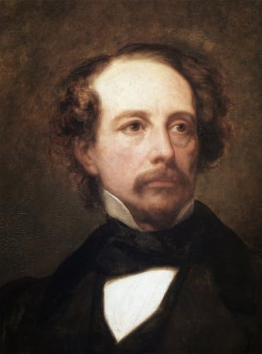 Tableau impressions d'art mural portrait Charles Dickens ecrivain britannique vintage