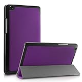 Infiland Lenovo Tab2 A8/ Tab3 8 Case, Ultra Slim Tri-Fold Stand Case Cover for Lenovo Tab 2 A8-50 2015 Release/ Lenovo Tab 3 TB3-850F 2016 Release 8-Inch Tablet Only, Purple