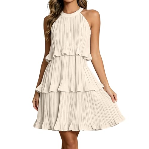 Robe tendance pour femme légère et douce à volants style casual