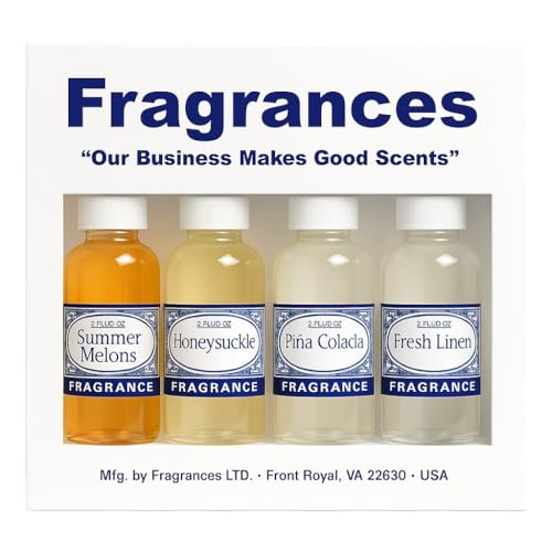 Rainbow RainMate Sirena Hyla Compatible Vacuum Fragrances Assorted Fragrance 4-Pack For Water-Based Vacuums (Summer Essentials - Summer Melon Honeysuckle Pina Colada Fresh Linen)