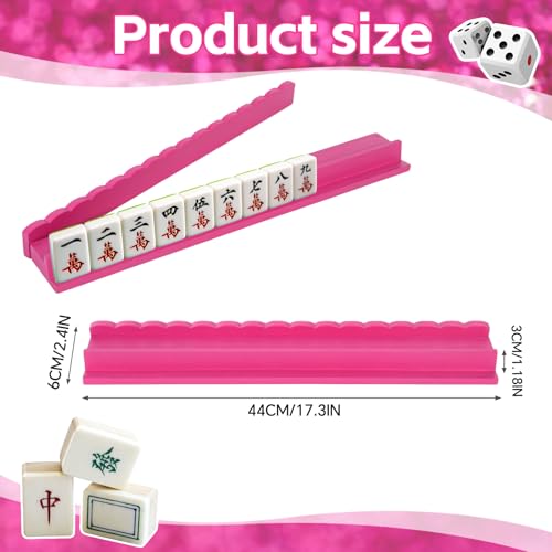 Soportes de Madera Pintados para Mahjong con Empujadores 4 Piezas miniatura 2