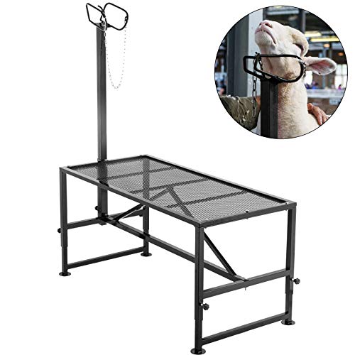 VEVOR - VEVOR Livestock Stand 51x23 inches, Trimming Stand with Straight Head Piece, Goat Trimming Stand Metal Frame Sheep Shearing Stand Livestock Trimming Stands