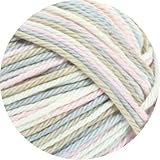 95 Euro | Wolle online kaufen Lana Grossa Cotone Print + Spray 315 - Weiß/Rosé/Beige/Silbergrau