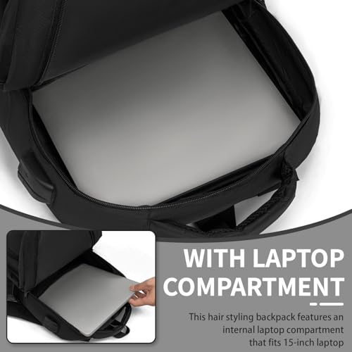 Barber Supplies Bag Backpack for Clippers and Supplies,Portable Barber Clipper Bags for Men,Large Hairstylist Travel Bag for Barber Tools4