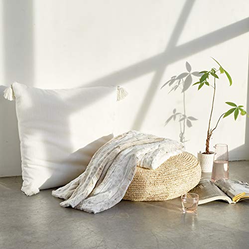 Peri Home Leopard Luxury Faux Fur Throw Blanket - Super Soft Fluffy Bedding Throw Blanket For Bedroom 50" X 60 - Furry Blanket Comfy Warm Cozy Plush Blanket For Bed Sofa Couch - Ivory #TOP5