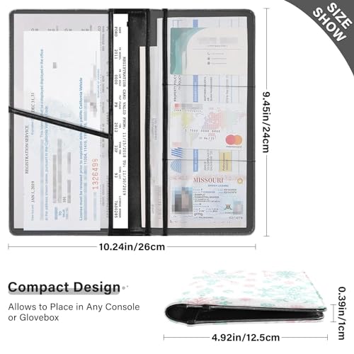 Organizador De Documentos Para Auto Cuero miniatura 3
