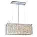 Elegant Lighting 1291D26C-CL/SA Moda Collection 4-Light Hanging Fixture Swarovski Spectra Crystals with Chrome Finish