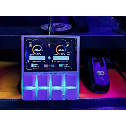Clavier macro programmable à 8 touches avec écran LCD 3.5 pour vos raccourcis PC - 3