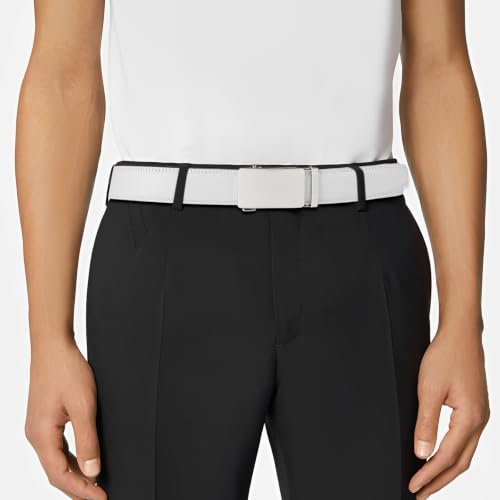 Image of Men's Belt, Ratchet Dress Casual Belt with Adjustable Automatic Buckle Trim to Fit