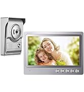 WOLILIWO Video Intercom System,9inch Monitor for Video Doorbell Wired,Doorbell with Camera and Mo...