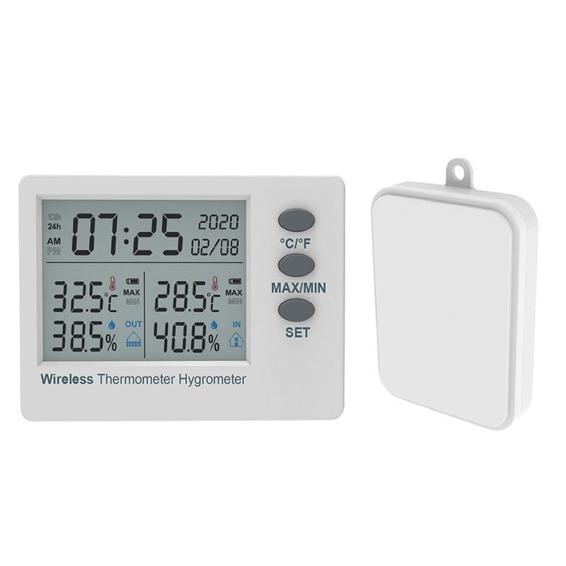 ABS Electronic Thermometer Hygrometer Household Color Screens Both Indoors Outdoors