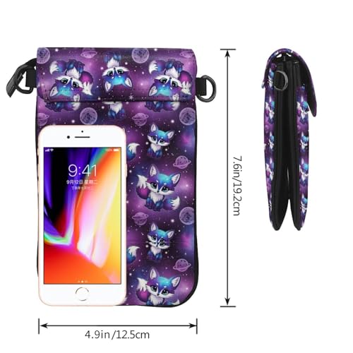 Slim Leather Flip Phone Crossbody Bag, RFID Protected Multi-Compartment Purse for Travel & Office Use3