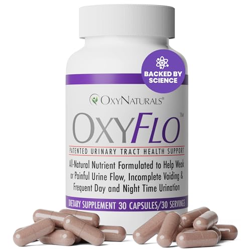 Image of OxyFlo Bladder Control Supplement for Women & Men | Supports Bladder Health & Comfort | Patented Flowens Cranberry for LUTS, Overactive Bladder & UTI Support | 30 Servings (1 Bottle) | Made in USA
