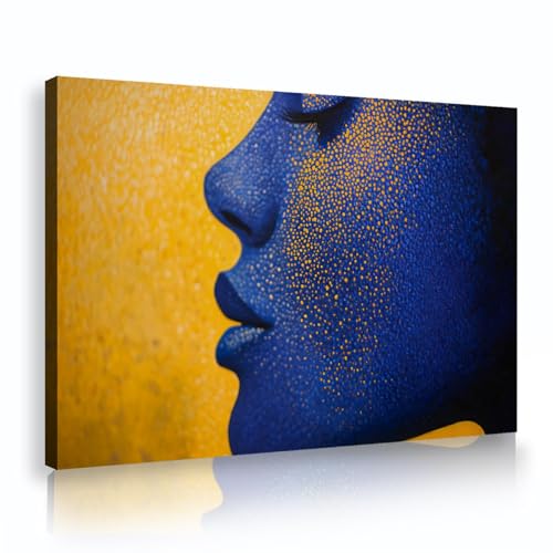 Tableau moderne visage de femme châssis bois premium UIRINGART 35x55