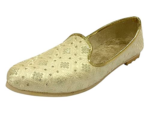 Stop n Style Punjabi Jutti for Men's Wedding Traditional Embroidery Loafer Shoes Handmade Mojari Ethnic Jooti