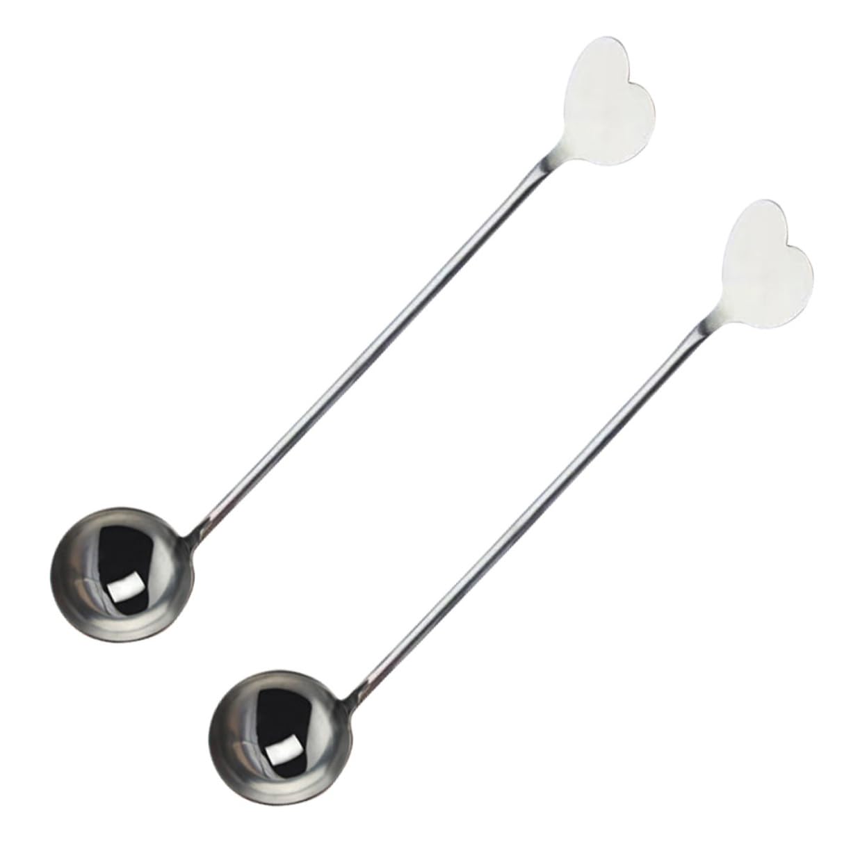 PRETYZOOM 2pcs Honey Stirrer Honey Stirring Spoon Stainless Steel Scoop Stainless Steel Honey Dipper Honey Spoons Stainless Spoons Ice Cream Scoops Round Spoon Milk Tea